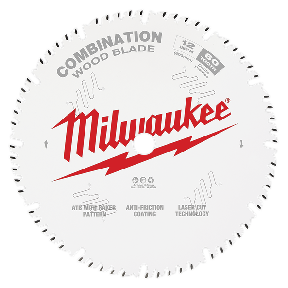 Milwaukee 305mm (12") 60T Wood Circular Saw Blade Combination 48408222