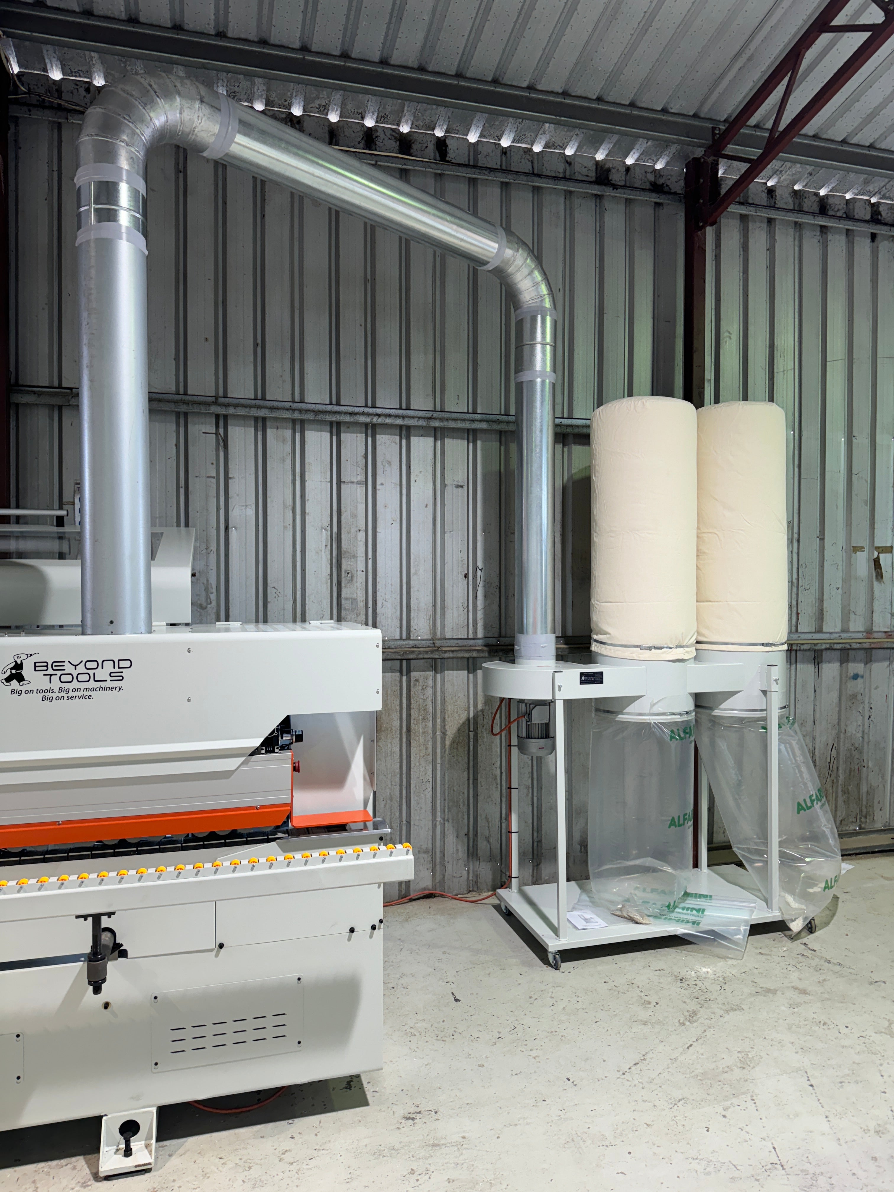 Alfarimini Dust Collector 415V 4HP 2 x Filter Element (2 x Calico Top Bag + 2 x Plastic Bottom Bag) ALFA 2