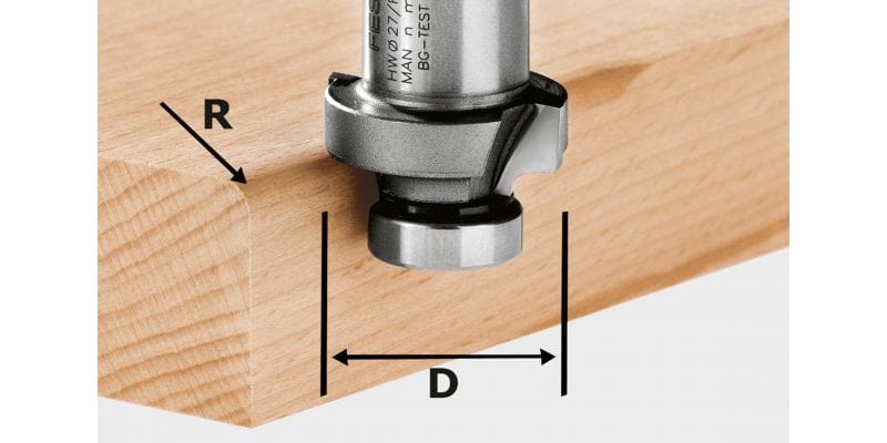 Round Over Cutter HW D27 R4 OFK - 490094 by Festool