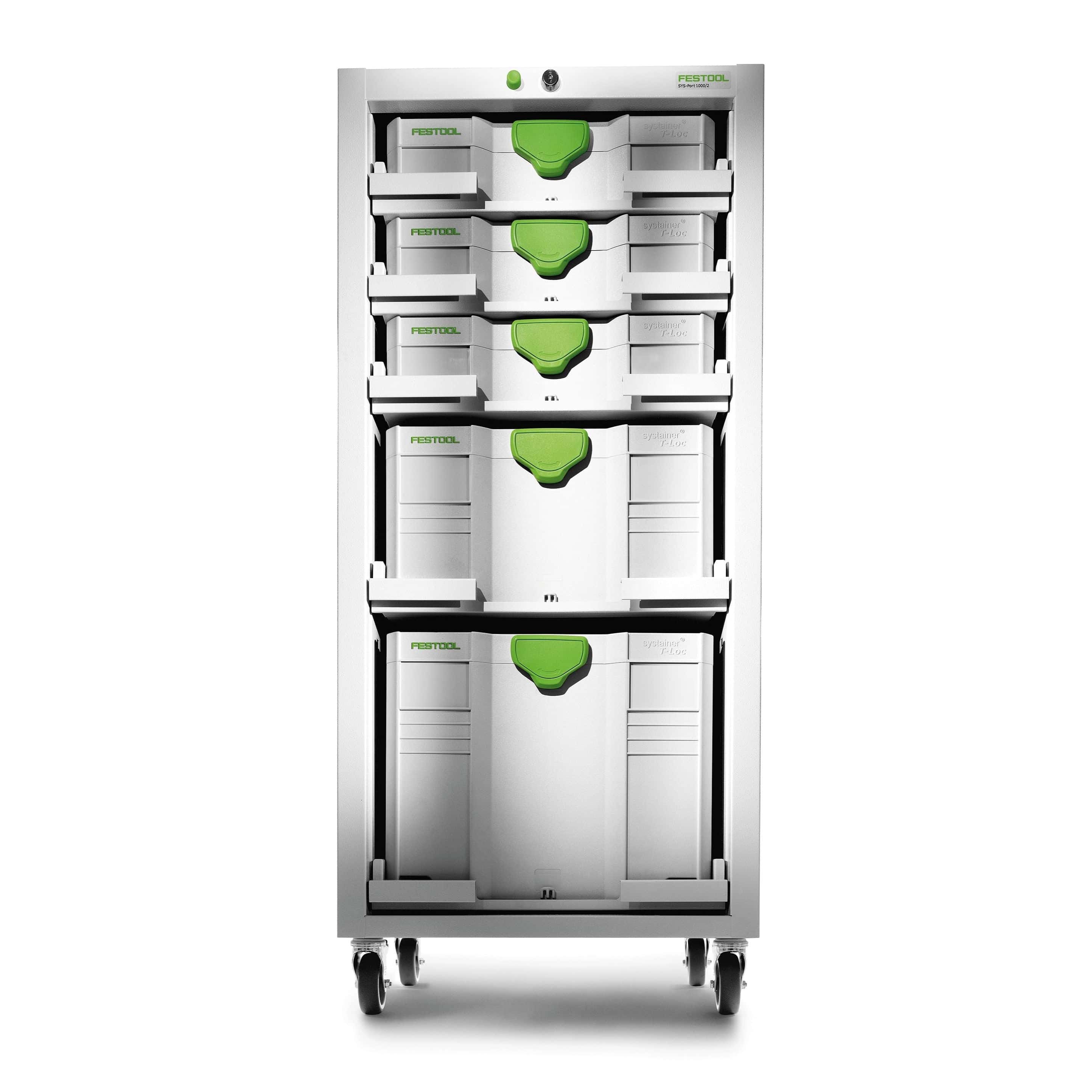 SYS-PORT 5 Drawer Mobile Systainer Storage 491922 by Festool