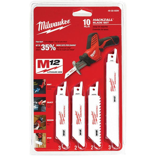 10Pce Hackzall General Purpose Sawzall Blade Set 49220220 by Milwaukee