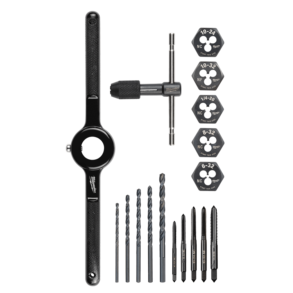 Milwaukee SAE Tap and Die 17PC Set - High Carbon Steel 49225654