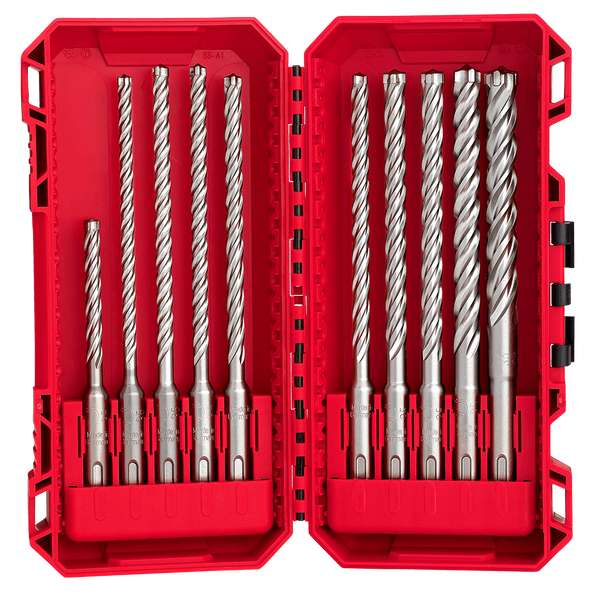 Milwaukee 10Pce SDS Plus MX4 4-Cut Drill Bit 49323557