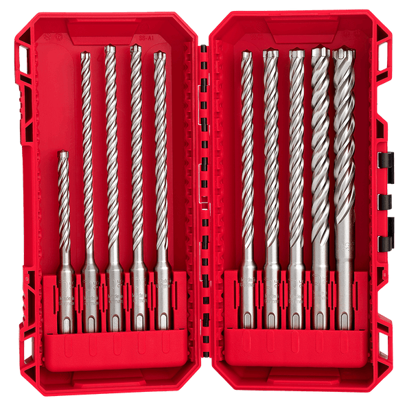 Milwaukee 10Pce SDS Plus MX4 4-Cut Drill Bit 49323557