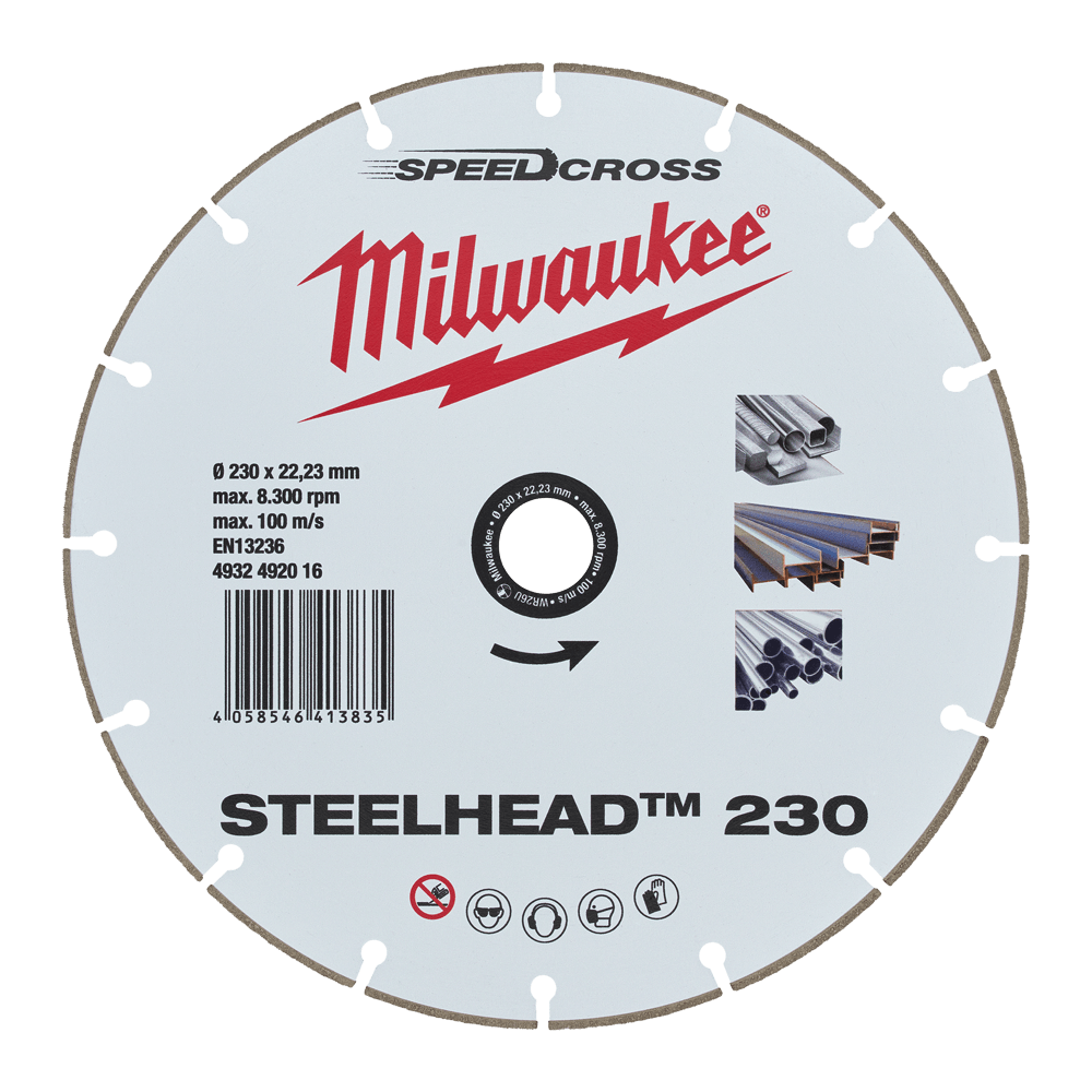 Milwaukee 230mm (9") STEELHEAD™ Metal Diamond Cut-Off Blade 4932492016