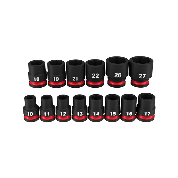 Milwaukee SHOCKWAVE™ 1/2" Drive 14PC Metric Standard 6 Point Impact Socket Set 49667013