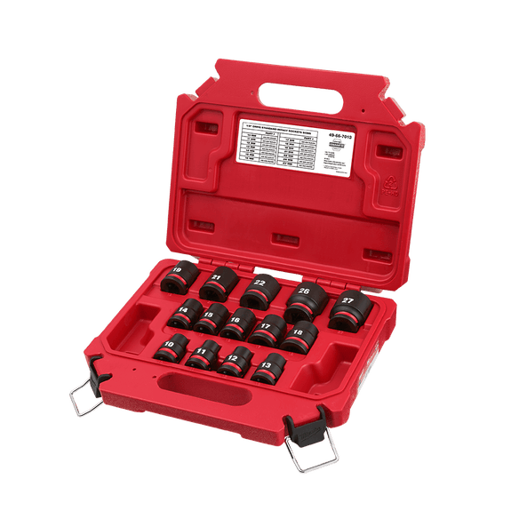 Milwaukee SHOCKWAVE™ 1/2" Drive 14PC Metric Standard 6 Point Impact Socket Set 49667013