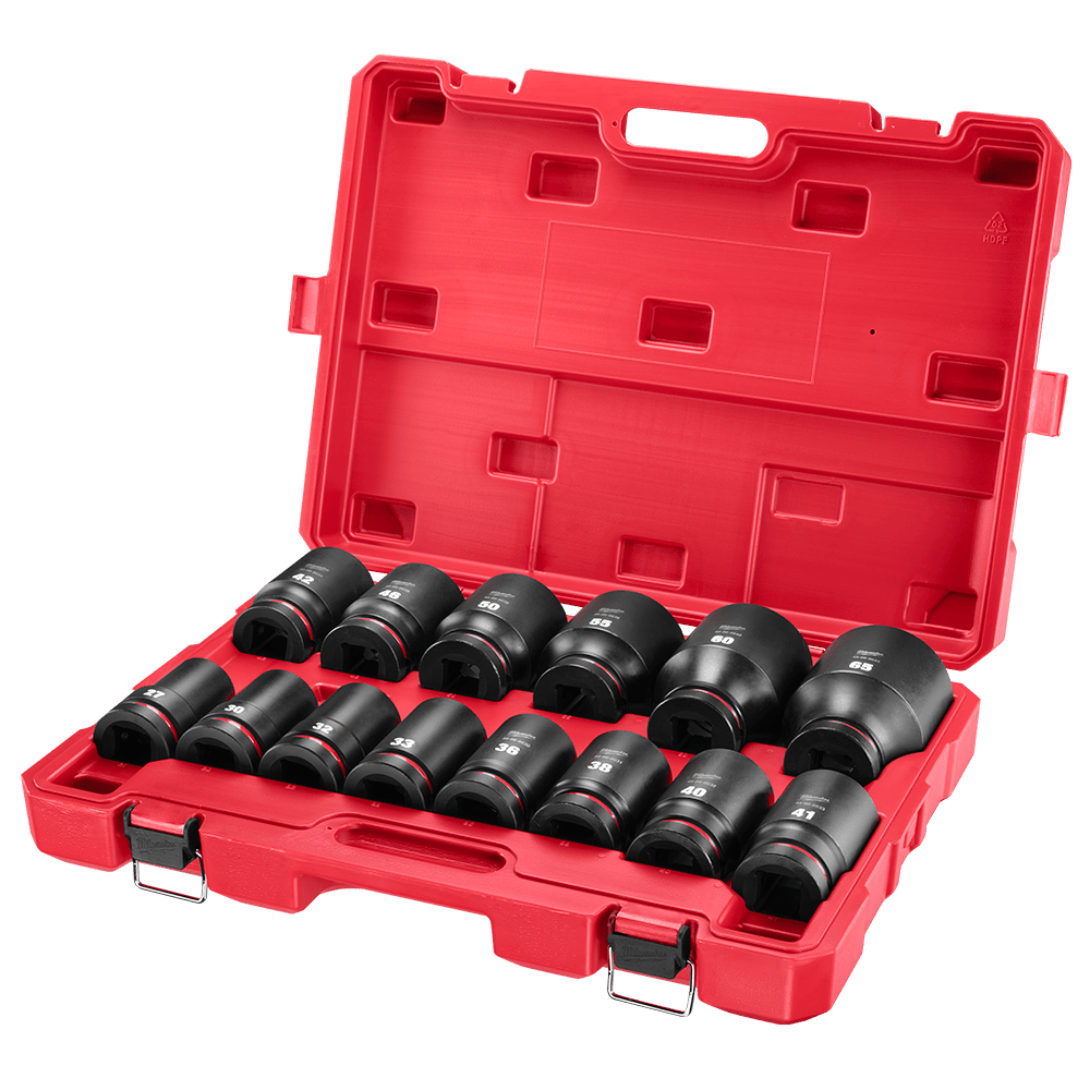 Milwaukee SHOCKWAVE™ 14Pce 1" Drive Metric Deep Impact Socket Set 49667839
