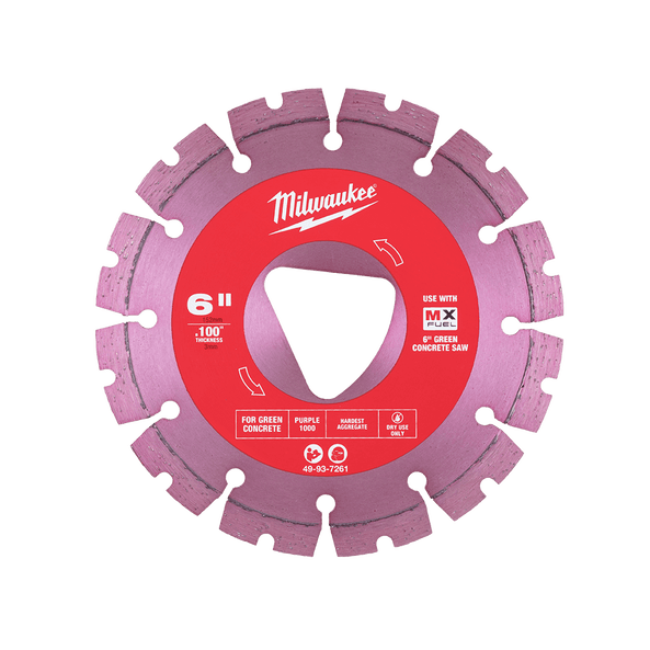 150mm (6") Green Concrete Diamond Blade - Purple 49937261 By Milwaukee
