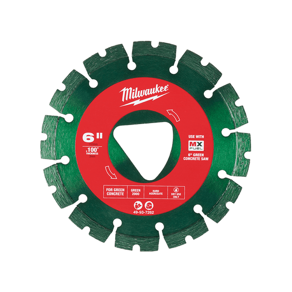 150mm (6") Green Concrete Diamond Blade - Green 49937262 By Milwaukee