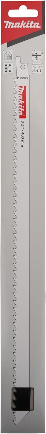 Makita Reciprocating Tungsten Saw Blade 400mm 3TPI suit Wood / FRP / Low Density Compressed Fibre Cement / Aerated Concrete Blocks P-05066