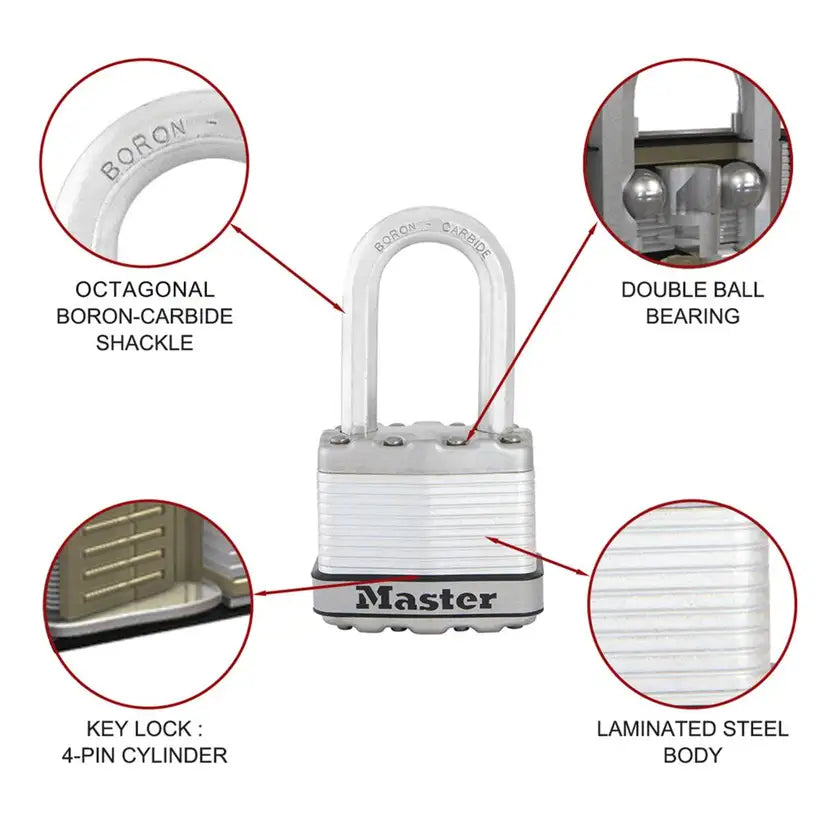 Master Lock 45mm Magnum Laminated Steel Padlock With 38mm Shackle M1DLF