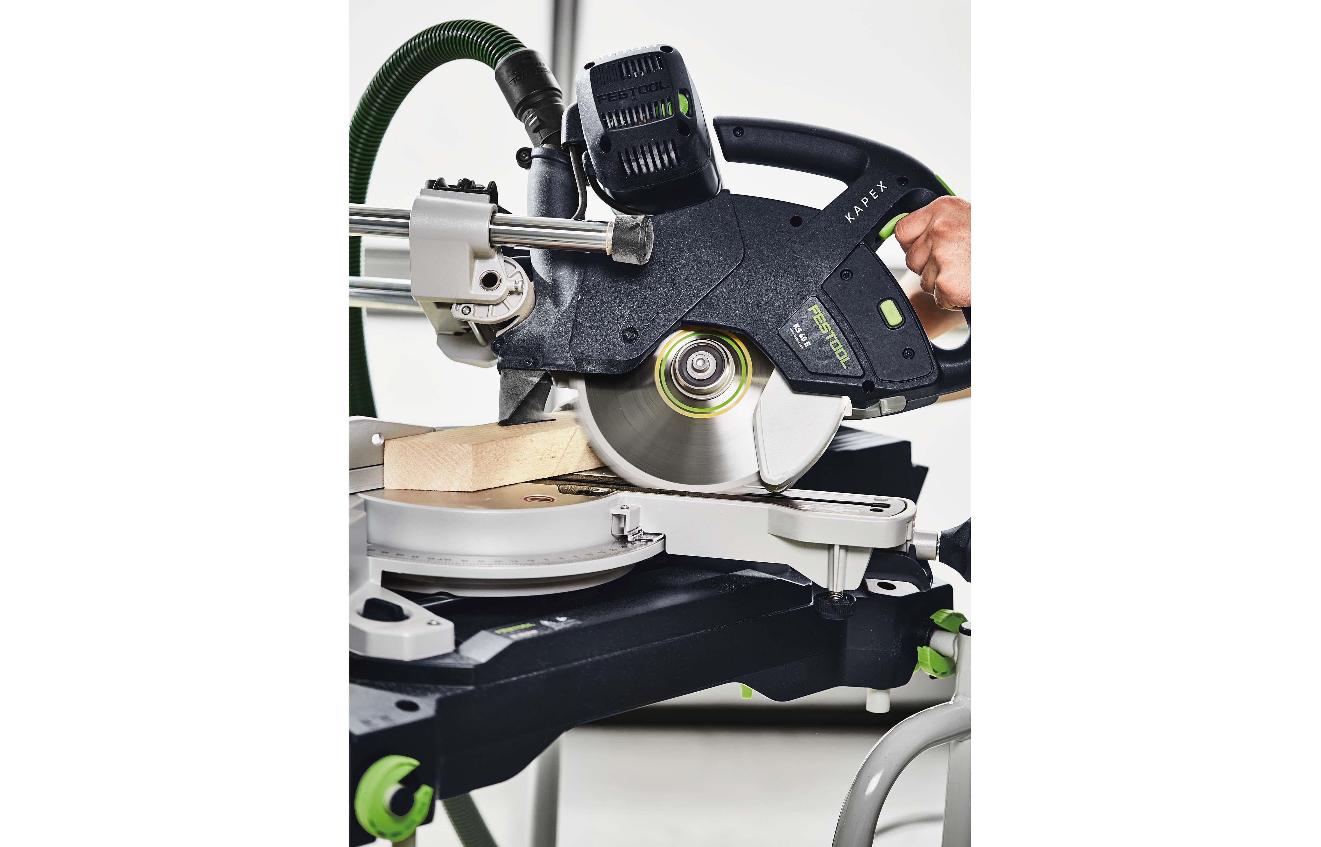 Festool KS 60 KAPEX 216mm Slide Compound Mitre Saw with LED Spotlight Set 575465