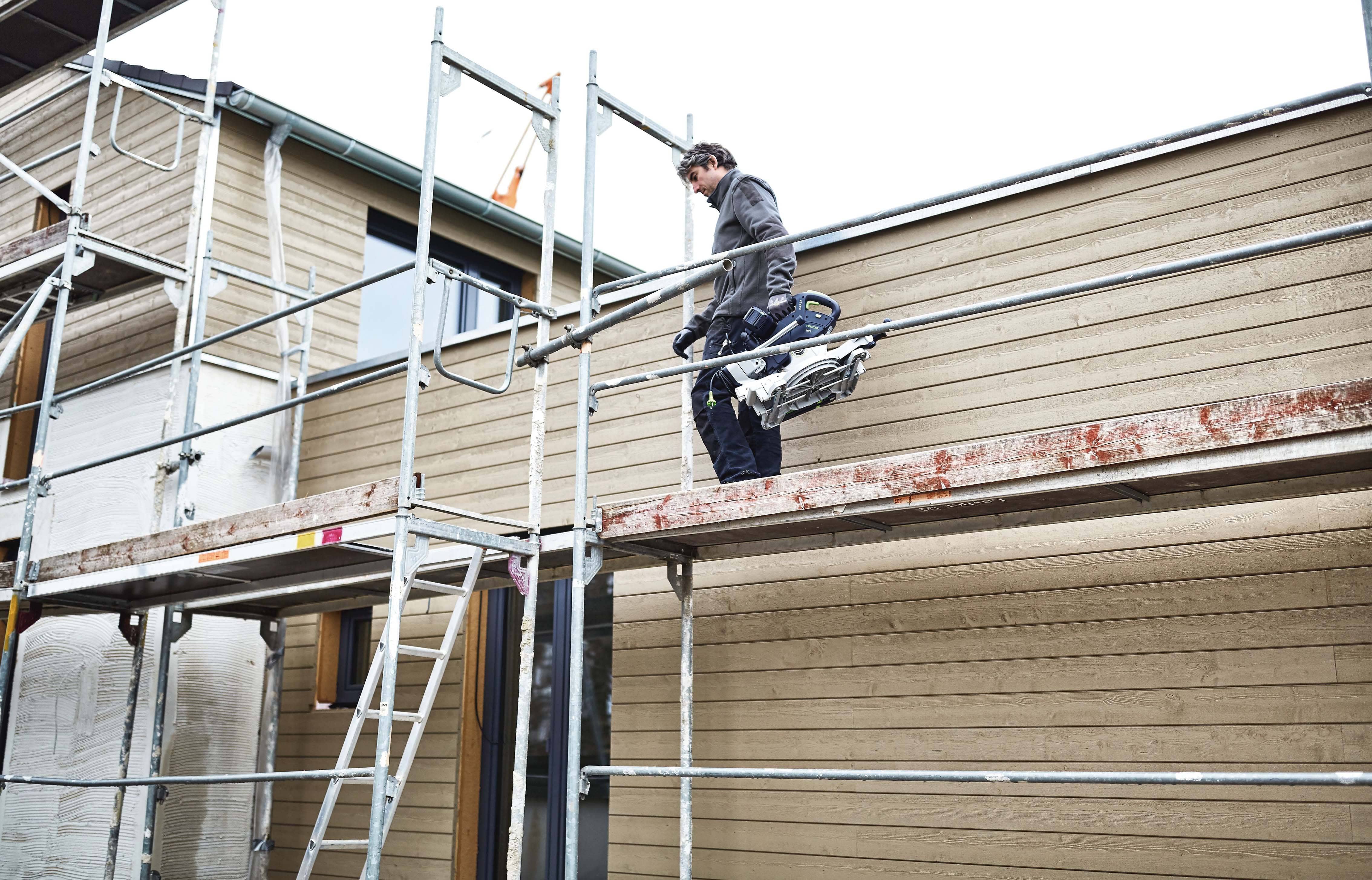 Festool KS 60 KAPEX 216mm Slide Compound Mitre Saw with LED Spotlight Set 575465