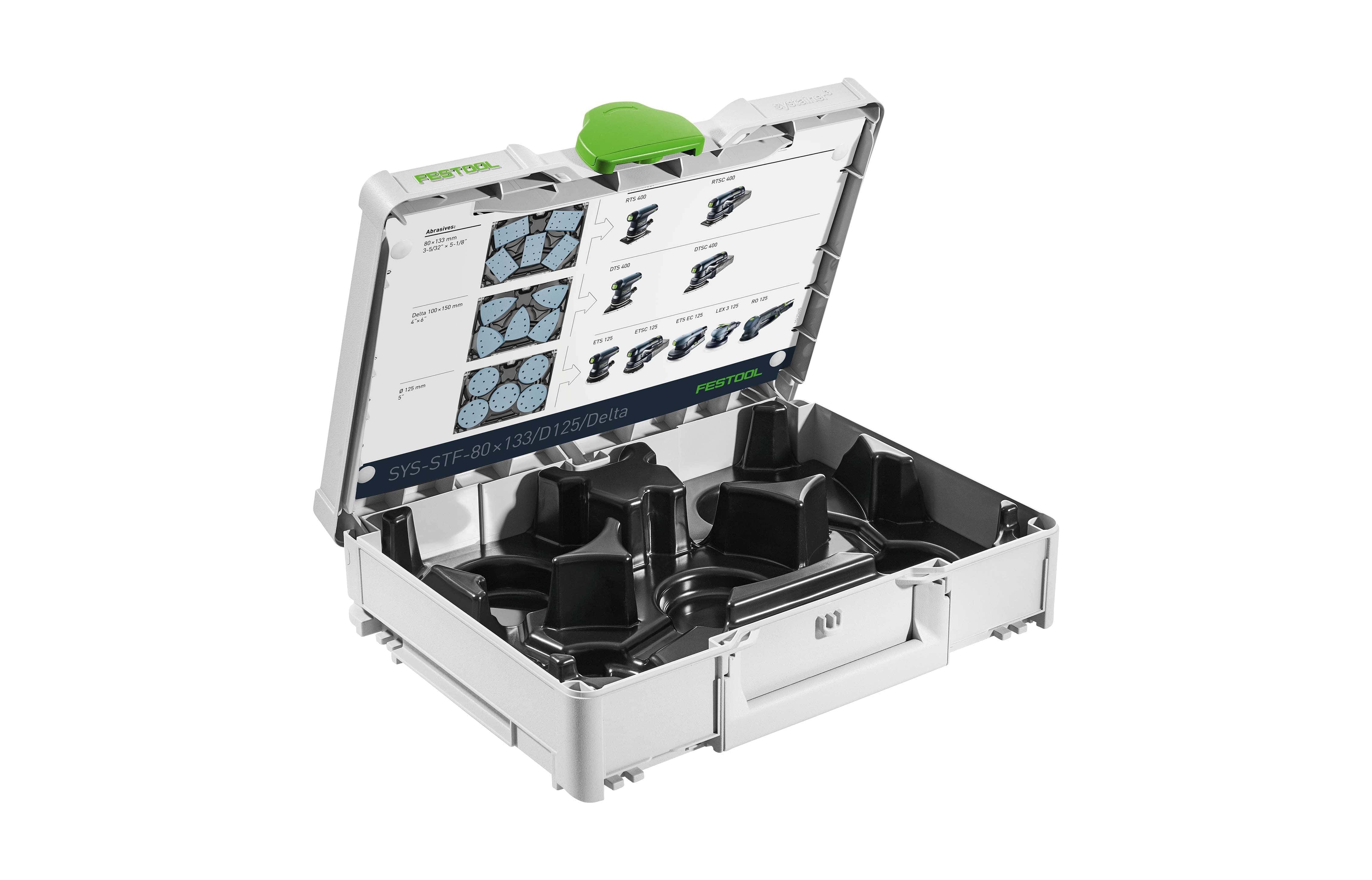 Systainer3 SYS 1 for 80x133mm / D125mm / 100mm Delta Abrasives 576781 by Festool
