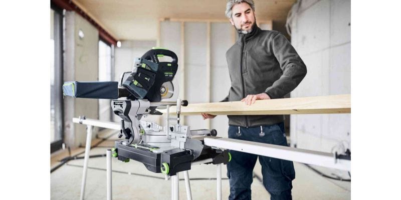 KSC 60 KAPEX 18V Cordless 216mm Slide Compound Mitre Saw 5.2Ah Energy Set & Stand 577178 by Festool