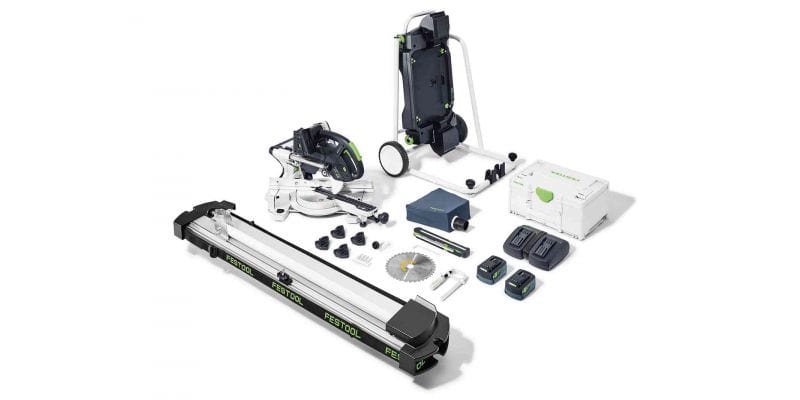 KSC 60 KAPEX 18V Cordless 216mm Slide Compound Mitre Saw 5.2Ah Energy Set & Stand 577178 by Festool