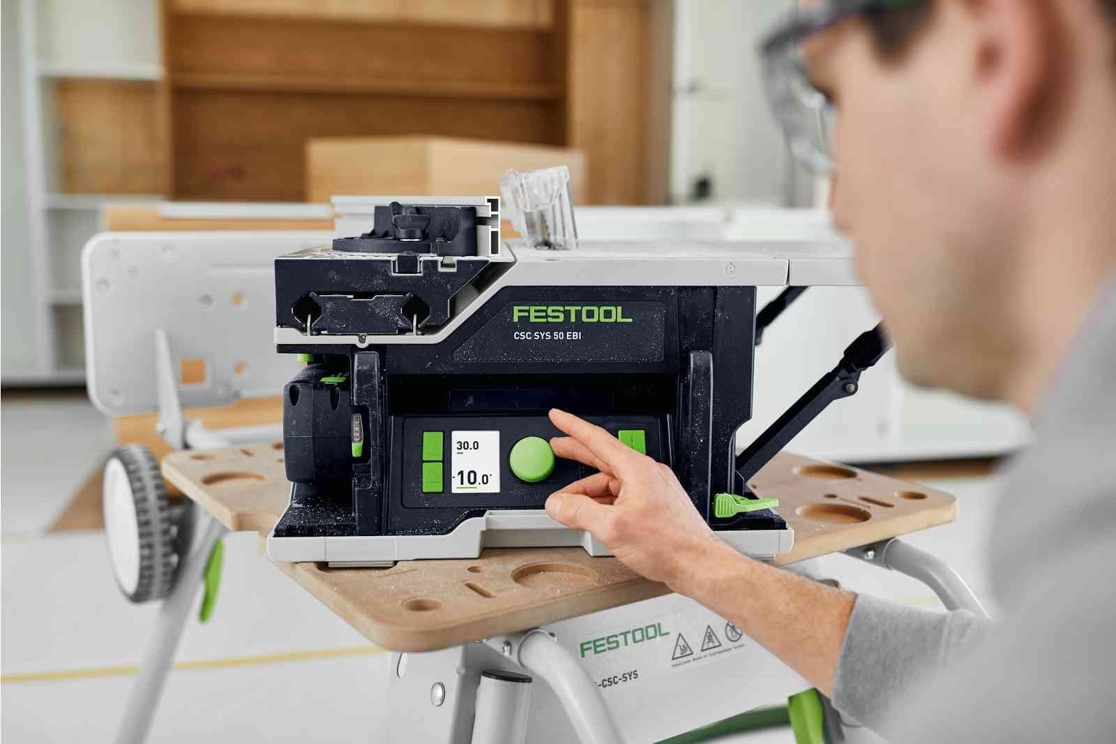 CSC SYS 50 18V Cordless 168mm Systainer Saw 5.2Ah Bluetooth Set & Underframe 577381 by Festool
