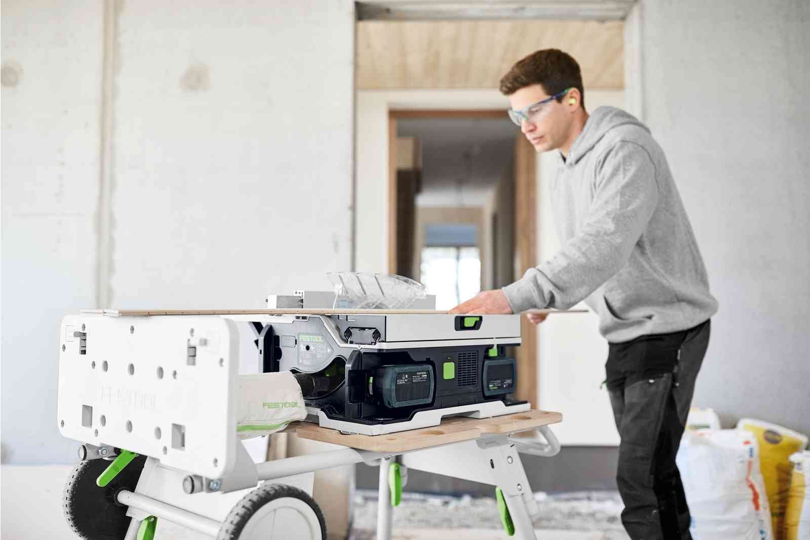 CSC SYS 50 18V Cordless 168mm Systainer Saw 5.2Ah Bluetooth Set & Underframe 577381 by Festool