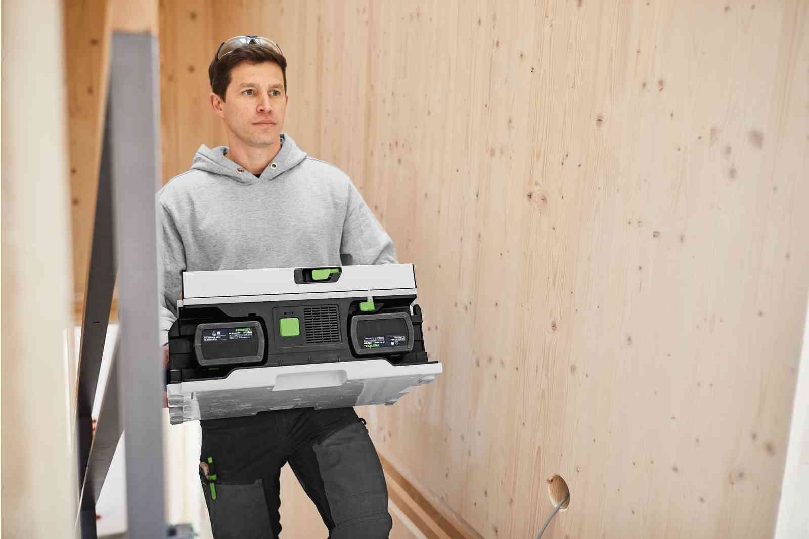 CSC SYS 50 18V Cordless 168mm Systainer Saw 5.2Ah Bluetooth Set & Underframe 577381 by Festool