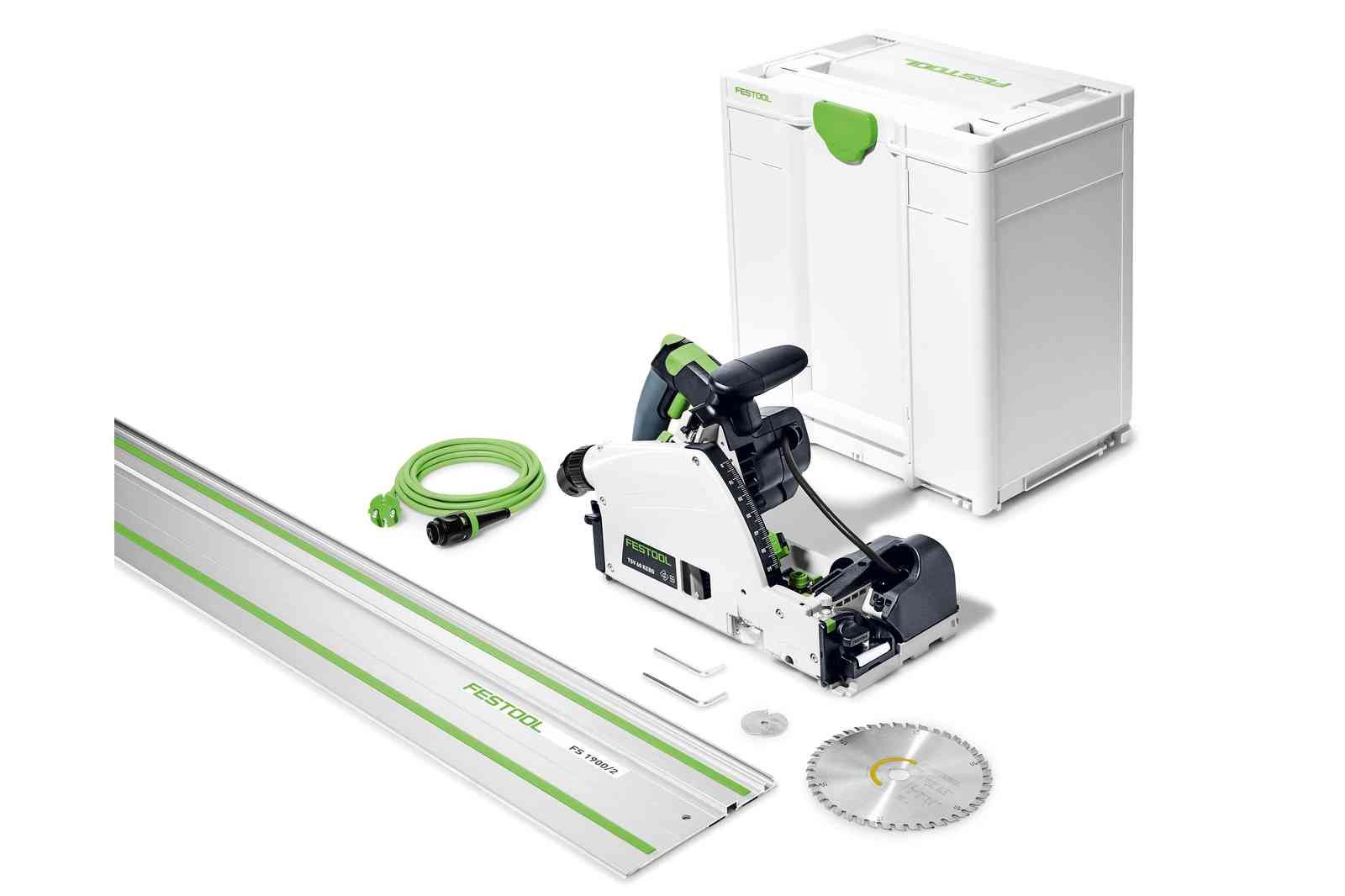 TSV 60K 168mm Plunge Cut Scoring Saw in Systainer with 1900mm Rail 577745 by Festool