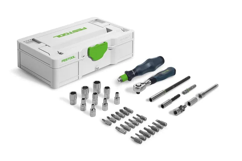 Festool Ratchet Set 1/4" SYS Rack 578112 | 37 Piece