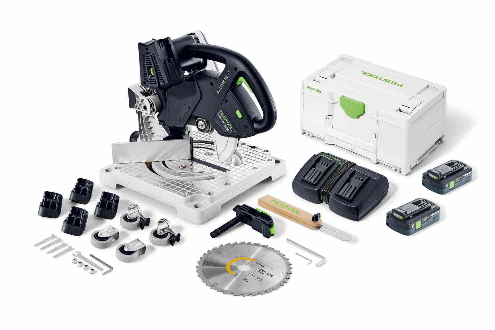 Festool SYMC 70 18V Cordless Symmetric 216mm Mitre Saw 4.0Ah Energy Set 578249
