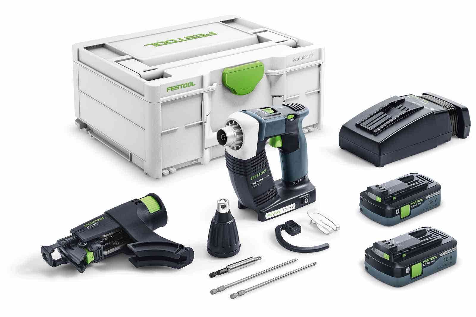 Festool DWC 18V Cordless Collated Screwgun 4.0Ah HighPower Bluetooth Set in Systainer 578287