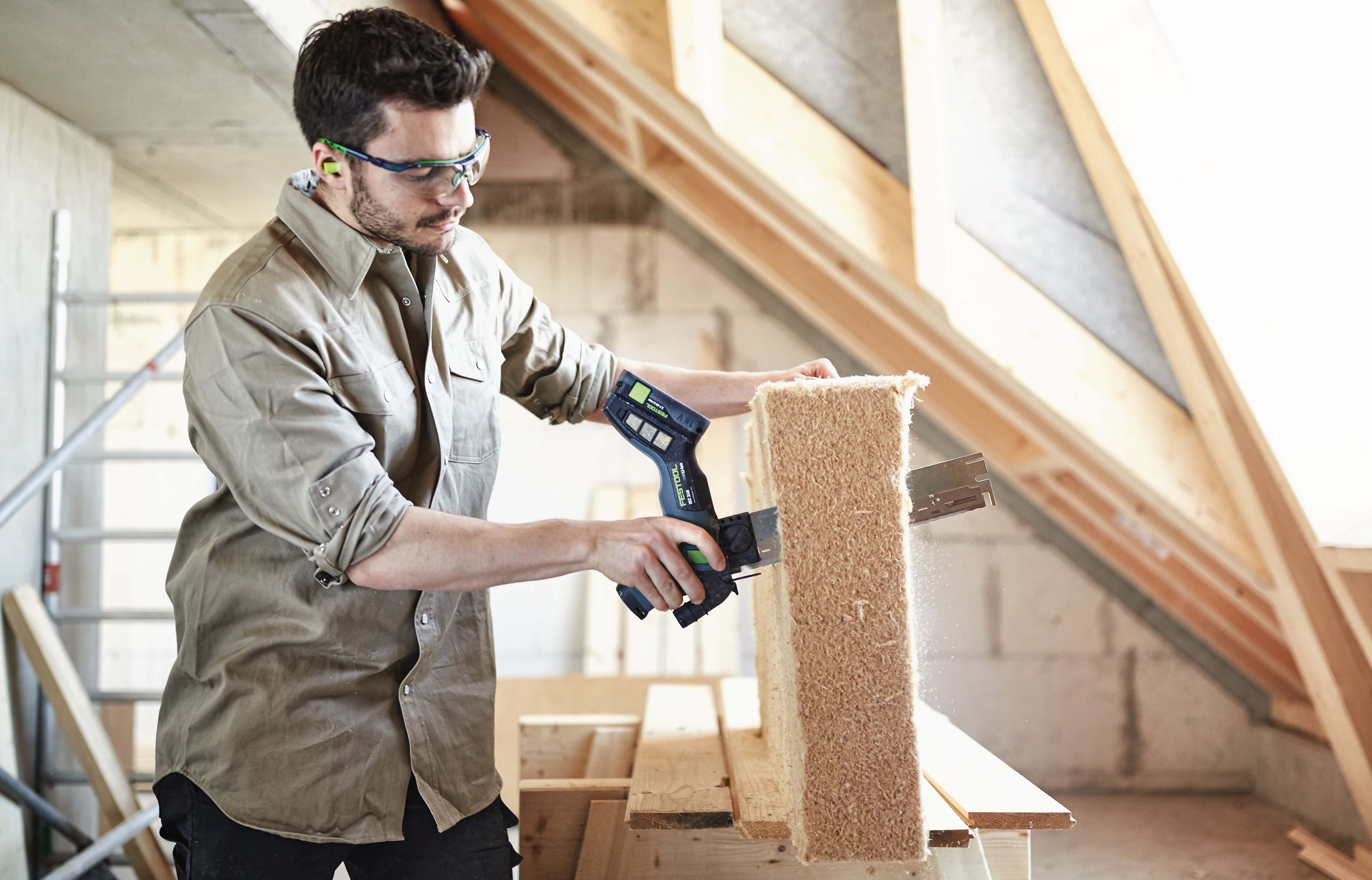 ISC 240 18V 240mm Cordless Insulation Saw 5.0Ah Bluetooth in Systainer 578292 by Festool