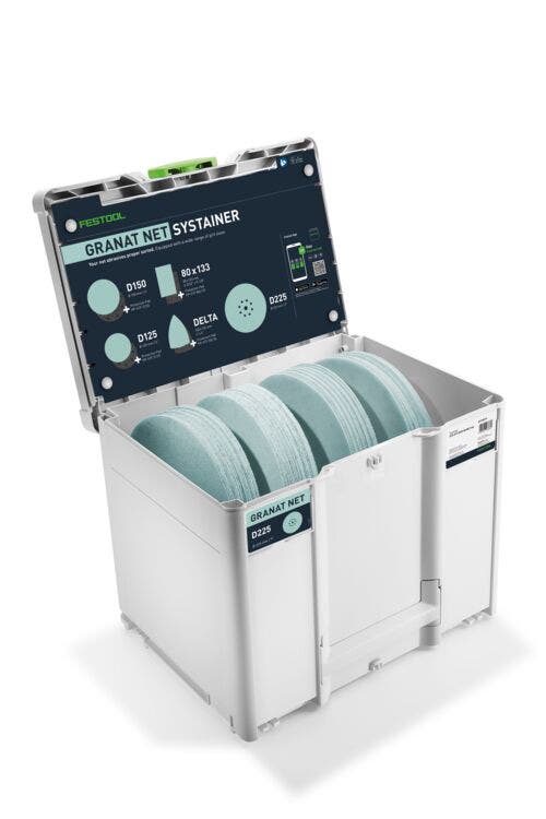 Festool Granat Net Abrasive Disc Systainer Set 225mm 100pce 578719