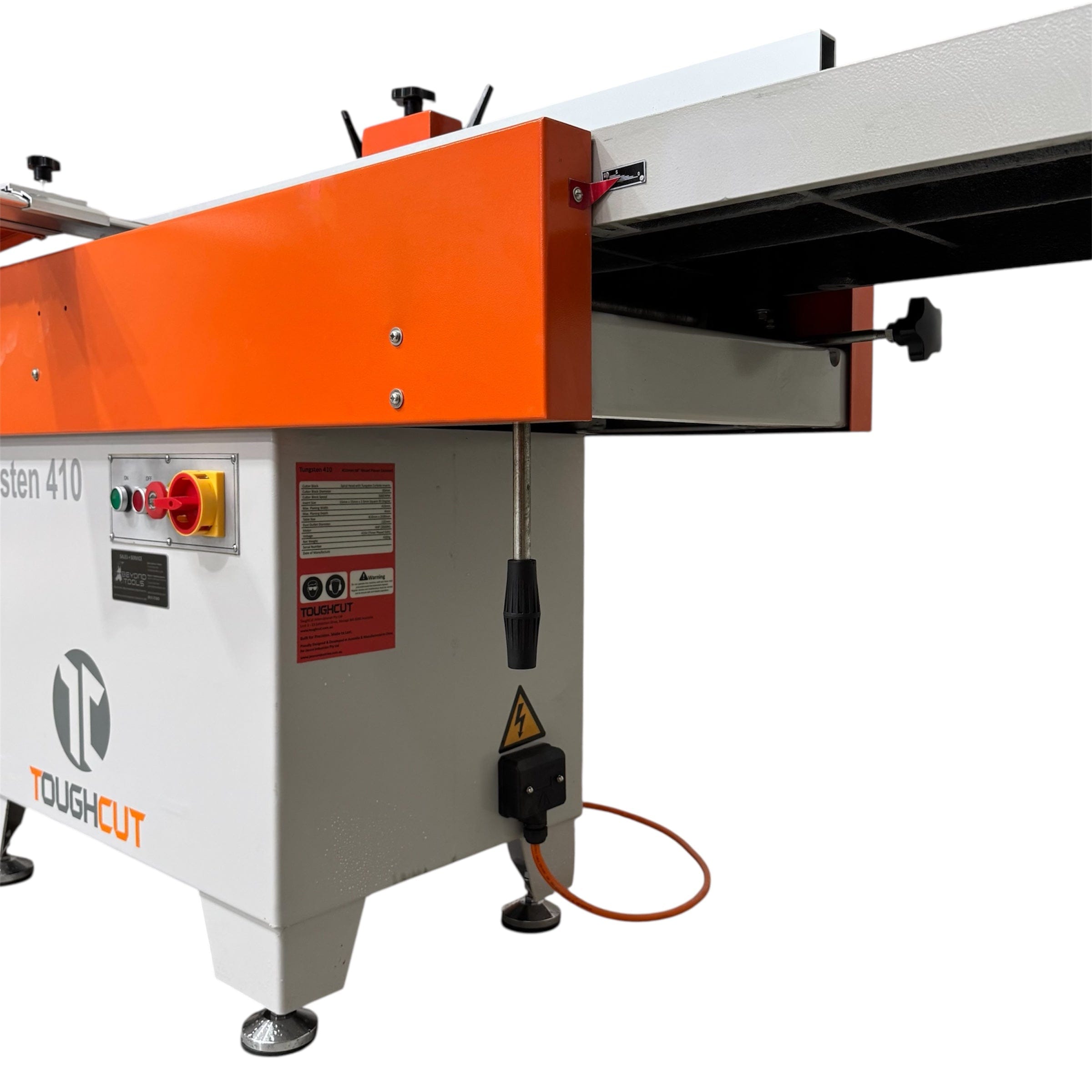 ToughCut 410mm (16") Wood Planer (Jointer) with Spiral Head Cutter Block 4HP 415V Tungsten 410