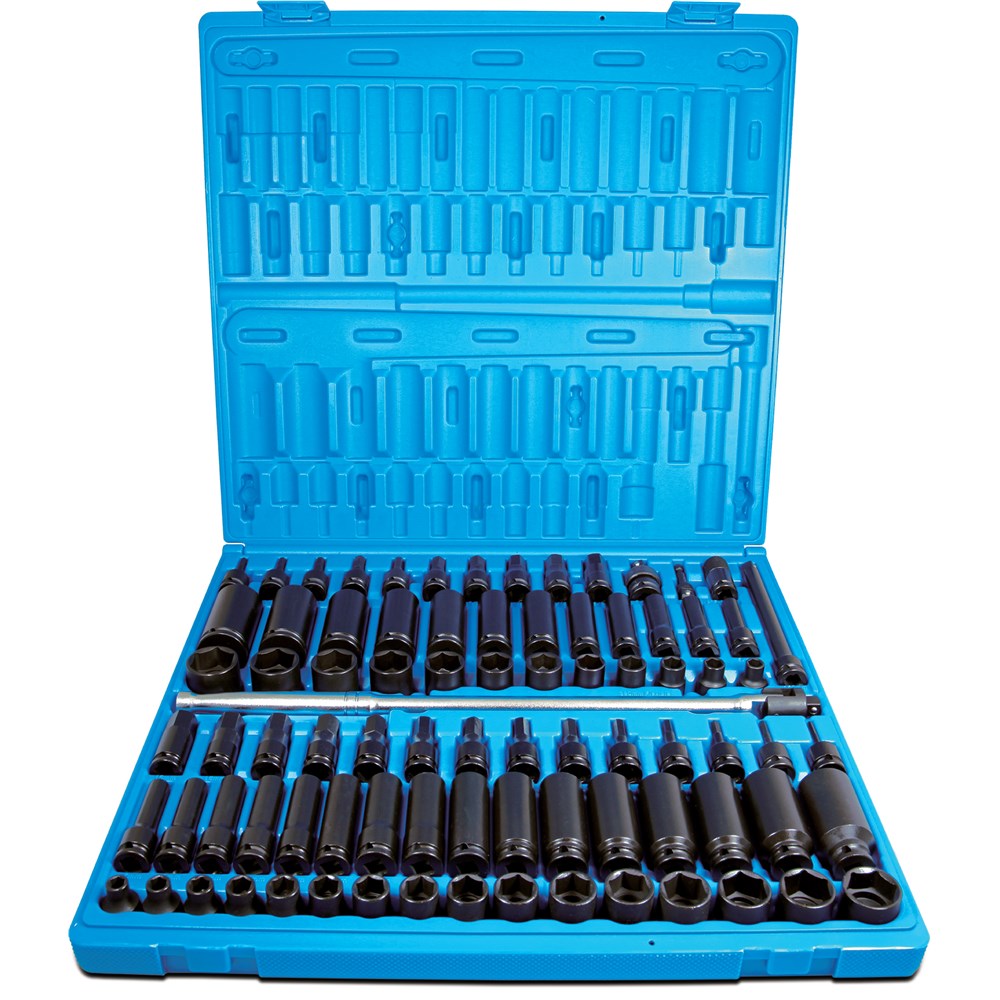 Action 85Pce 3/8" Drive 6-Point Metric & Imperial Standard & Deep Master Impact Socket Set 600108501