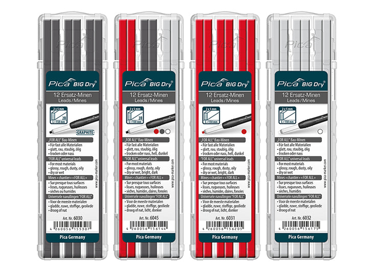 Pica 12Pce Big Dry Refill Leads For All