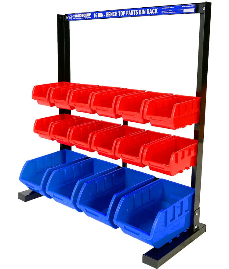 16 Bin Parts Storage Bin Rack 6051 by TQB