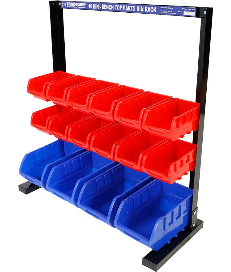 16 Bin Parts Storage Bin Rack 6051 by TQB