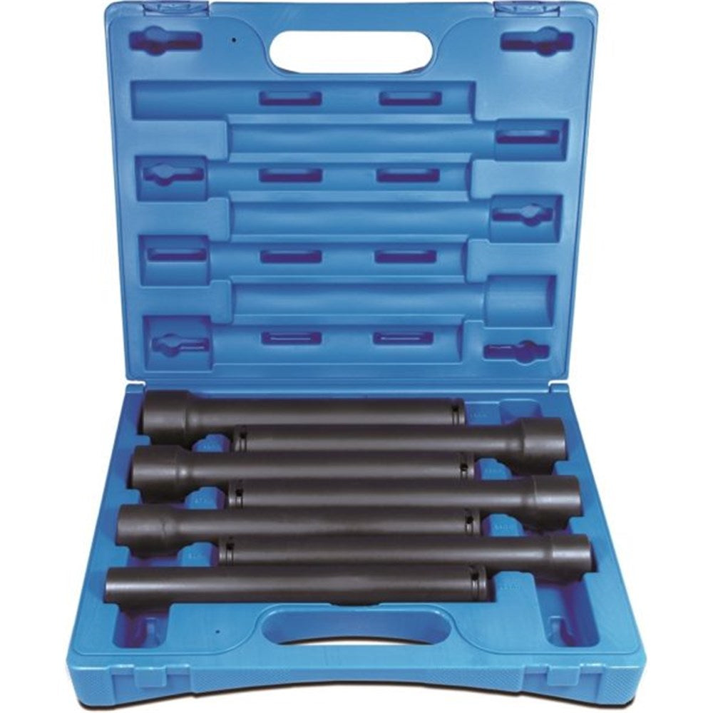 Action 7Pce 1/2" Drive 6-Point Metric Extra Long Tube Socket Set 605290701