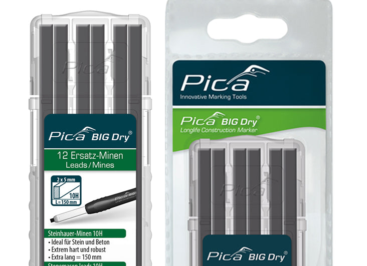 Pica 12Pce Big Dry 10H Stonemason Refill Leads 6055