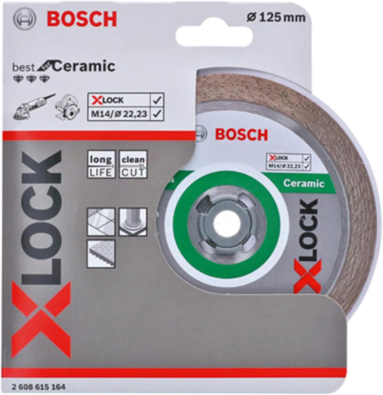 Bosch 125mm Diamond Cutting Disc X-Lock suit Ceramic Cutting 2608615164 *Discontinued*