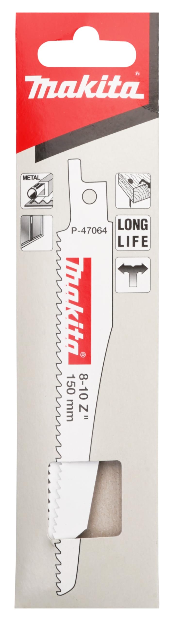 Makita 150mm 8-10TPI Demolition Bi-Metal Recipro Blade 5 Pack P-47064