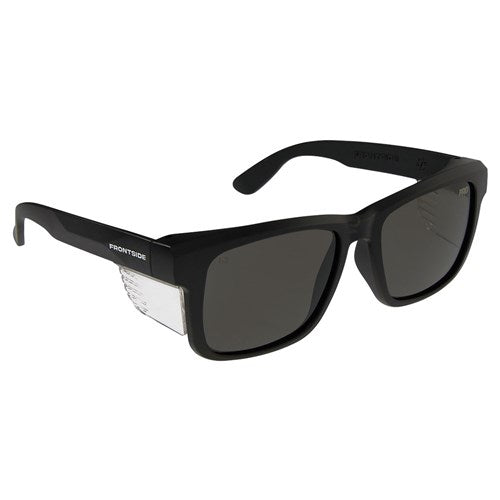 Safety Glasses Smoke Lens with Black Frame (6502BK) by Frontside