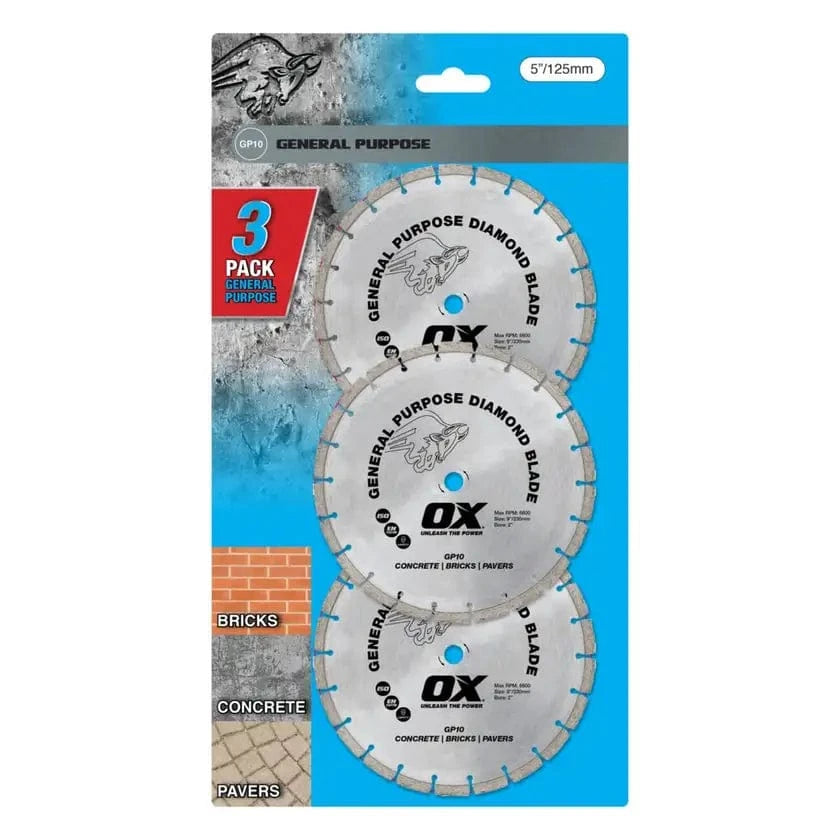Ox Diamond Blade General Purpose 125mm - 3 Pack OX-GP103PK-5