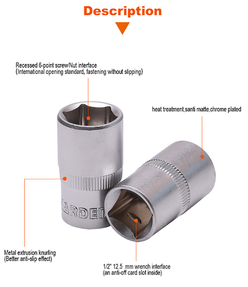 Harden 1/2" x 27mm Pro Hexagon Socket 535527