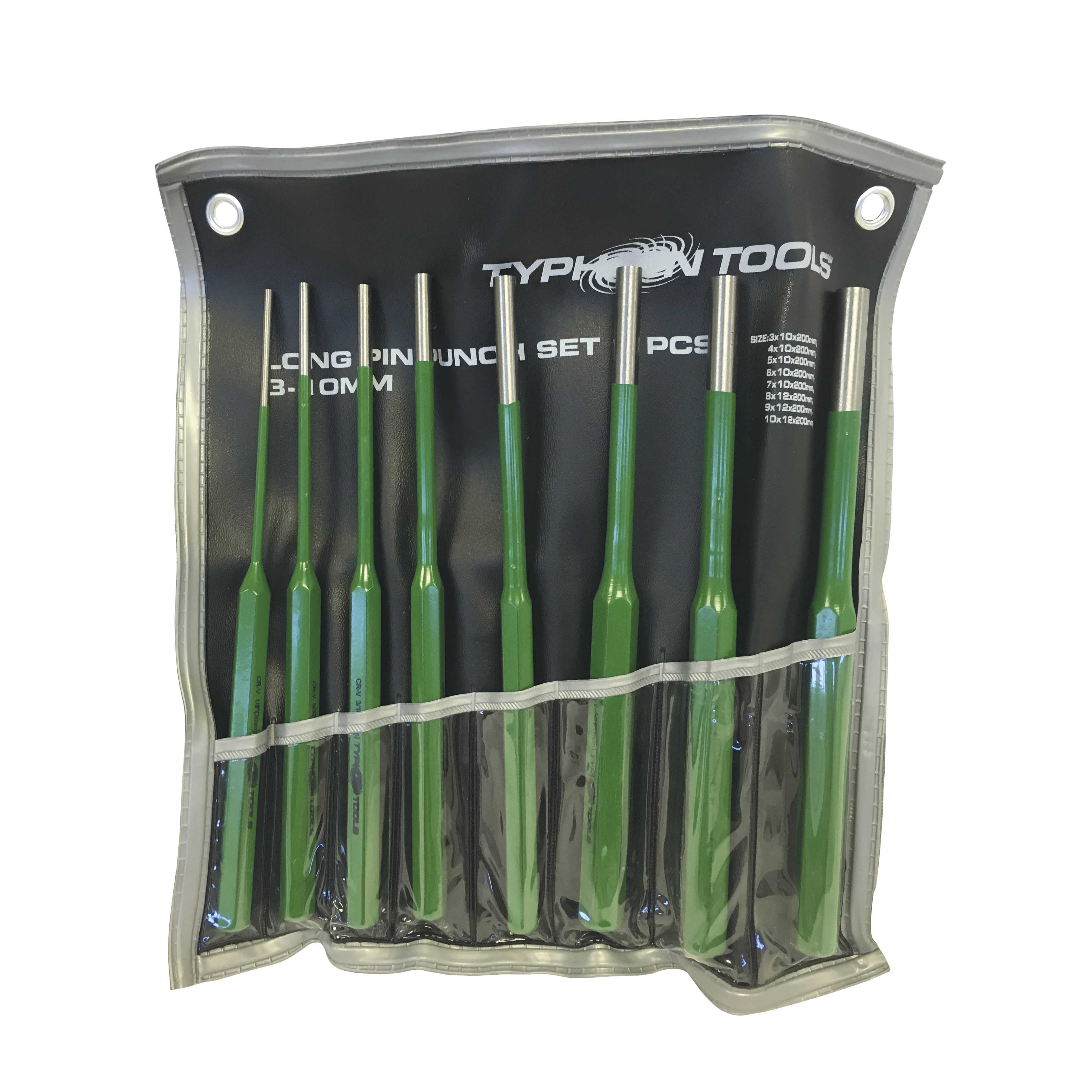 Typhoon Tools Long Pin Punch Set 8Pce 70502