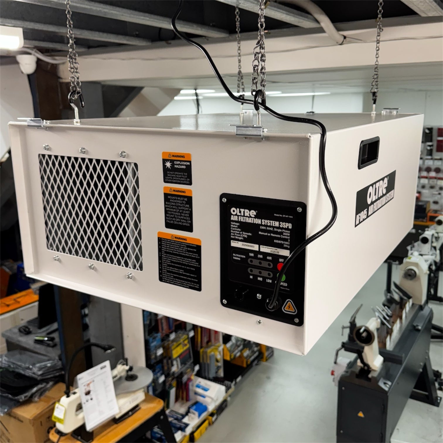 Oltre Remote Controlled 3 Speed Air Filtration System 350W 240V OT-AF-1045 *New Arrival 2026*