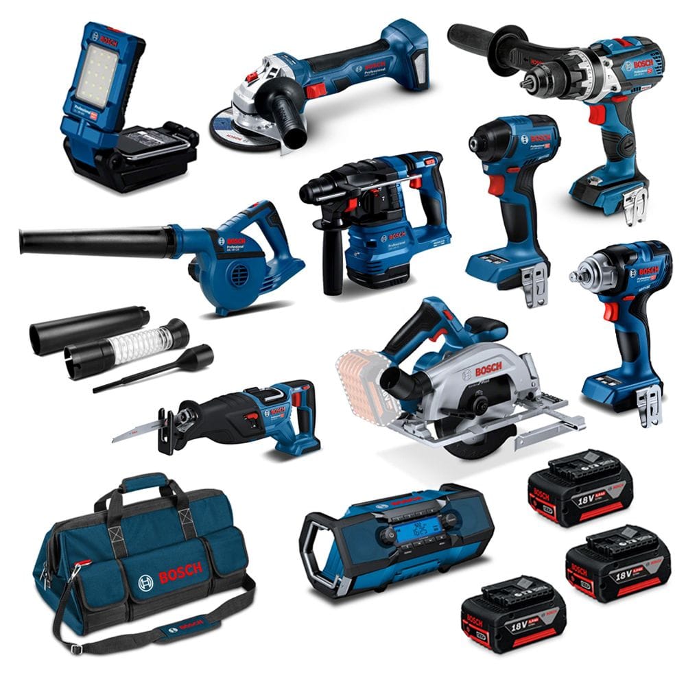 Bosch 18V 5.0Ah 10pce Combo Kit Brushless 0615A5008X