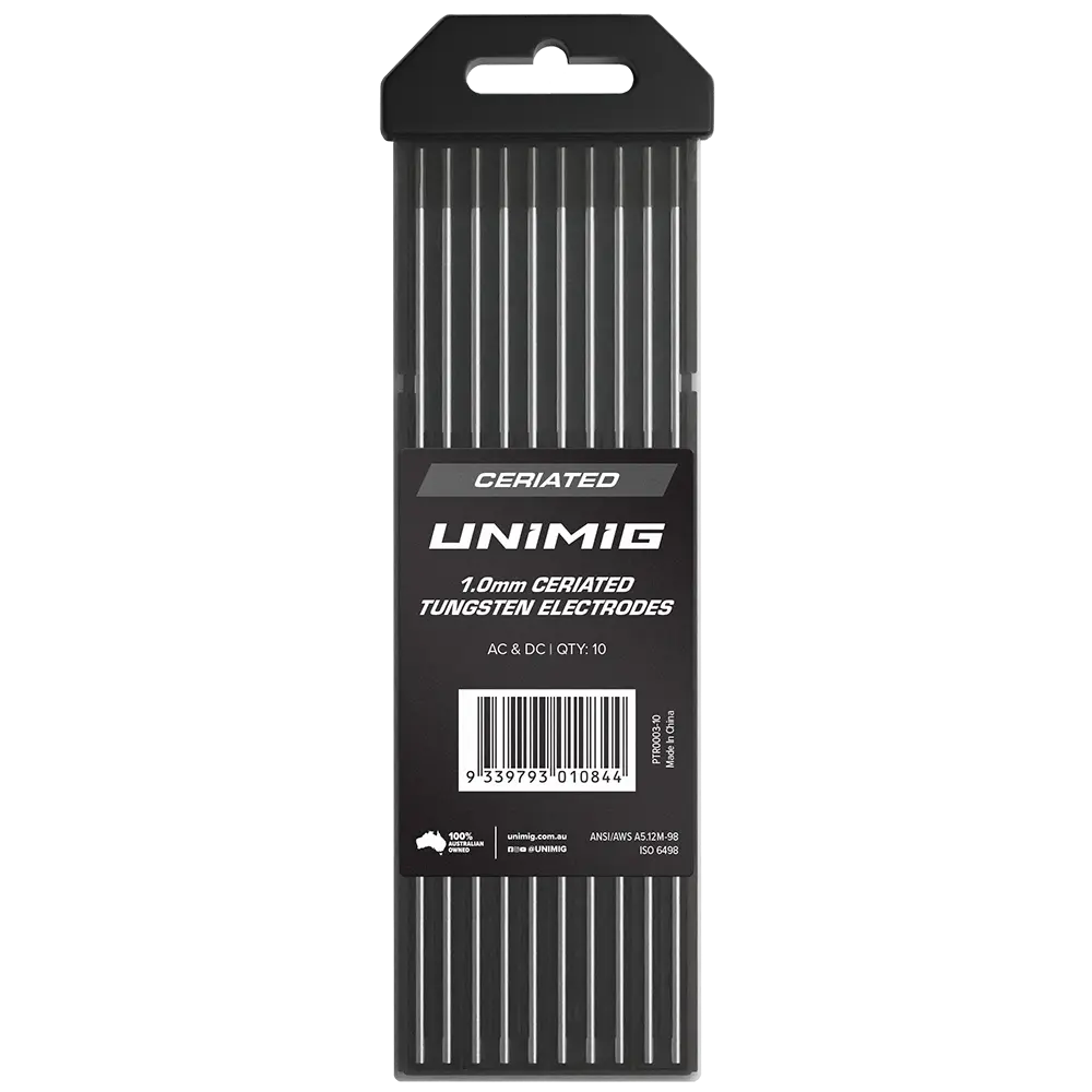 Unimig Ceriated Tungsten Grey 1.0Mm Qty 10 Ptr0003-10