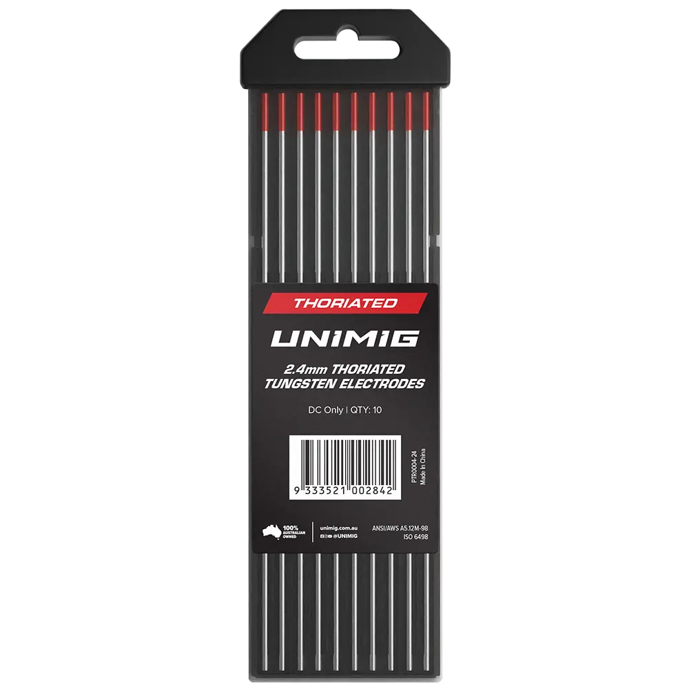 Unimig Thoriated Tungsten Red 2.4Mm Qty 10 Ptr0004-24