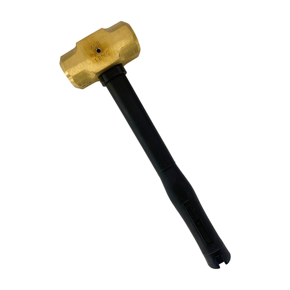 Mumme Brass Sledge Hammer with Pinned Steel Core Fibreglass Handle 7HBRFRH04 - 1.81kg (4lb)