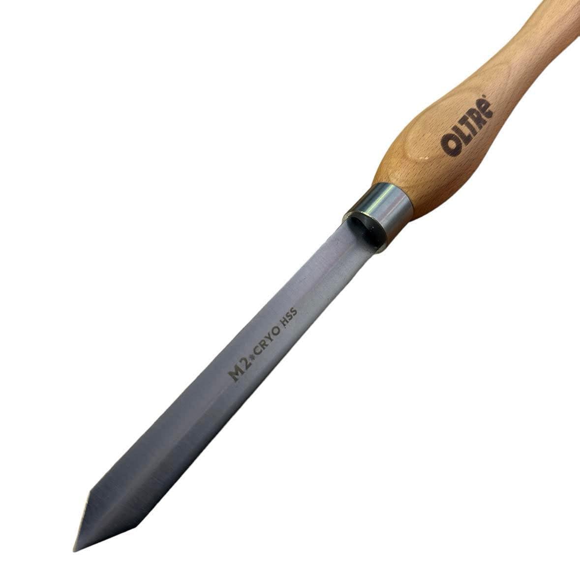 Oltre Woodturning Tool - 19mm Diamond Parting Tool (Sword Knife) M2 CRYO HSS