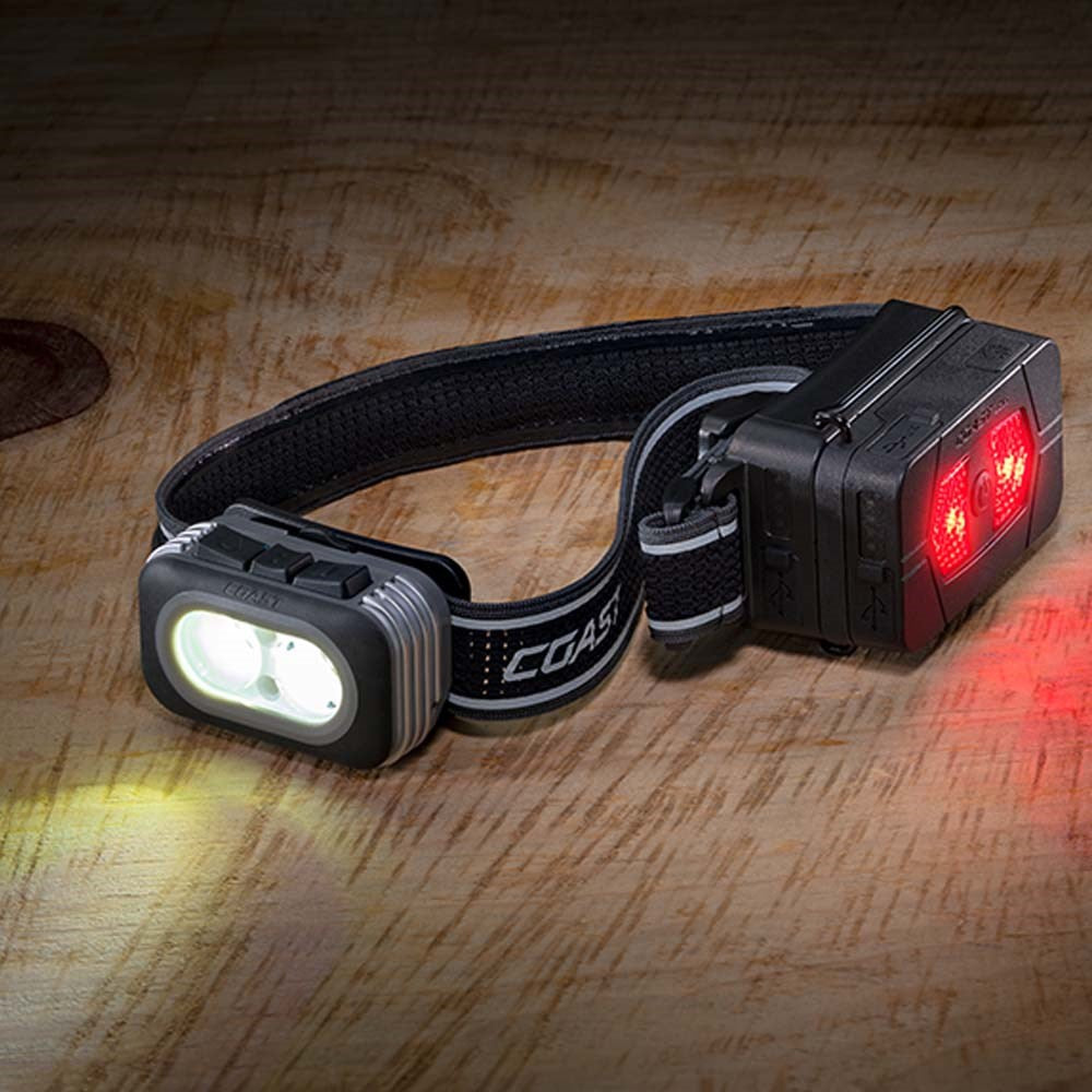 Coast Rechargeable 1000 Lumen Tri Colour Headlamp COARL20RB